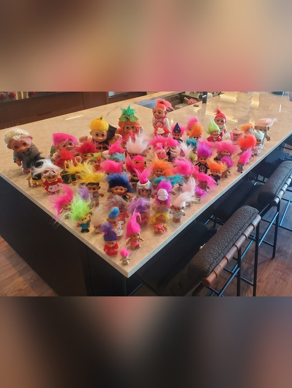 Russ Berrie & Co. - Trolls - Vintage Collection of 67 Figurines - Good Condition